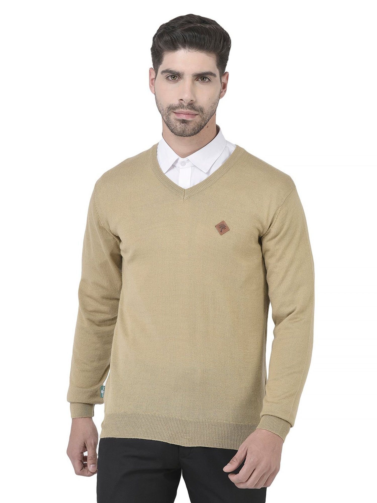 Woodland Khaki Regular Fit Sweater