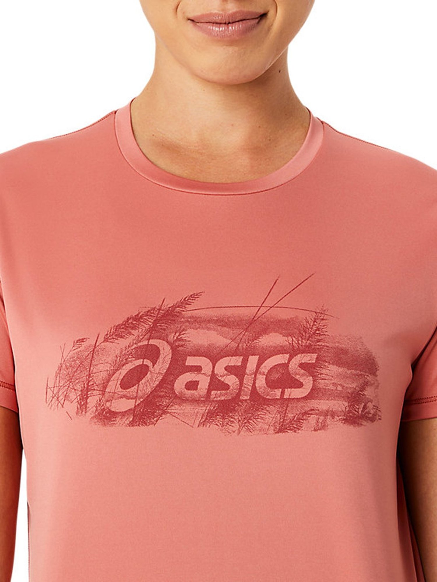 Asics Nagino Graphic Run SS Red Printed T-Shirt