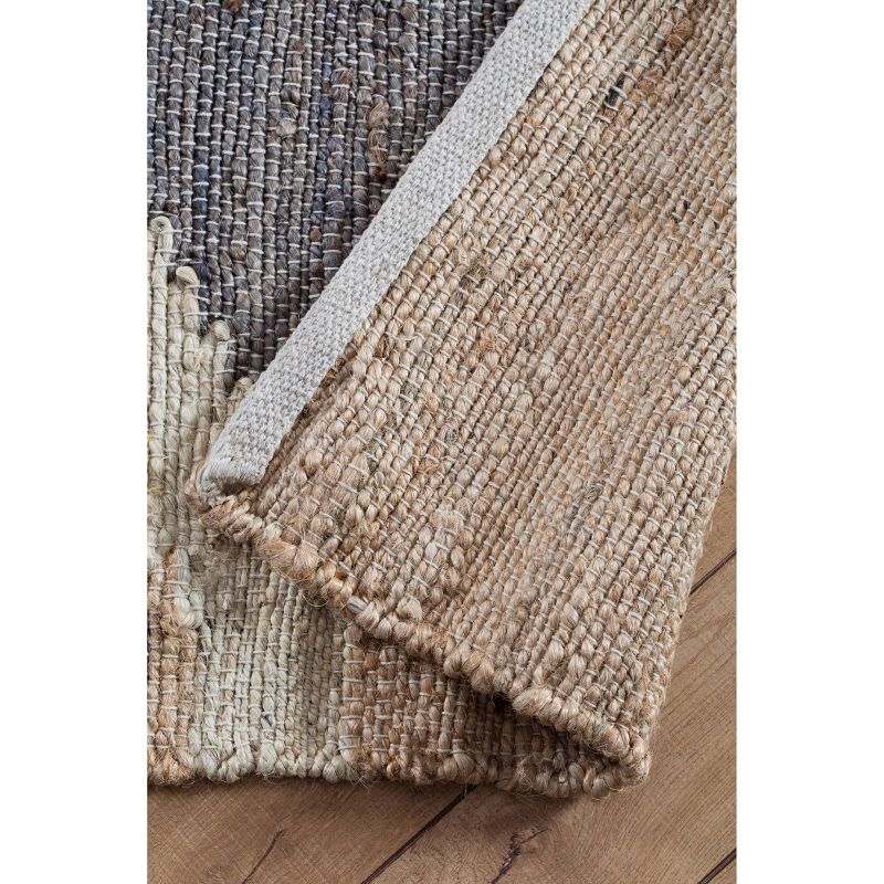 4'x6' Mountains of the Moon Jute Area Rug Natural/Gray/Ivory - Anji Mountain