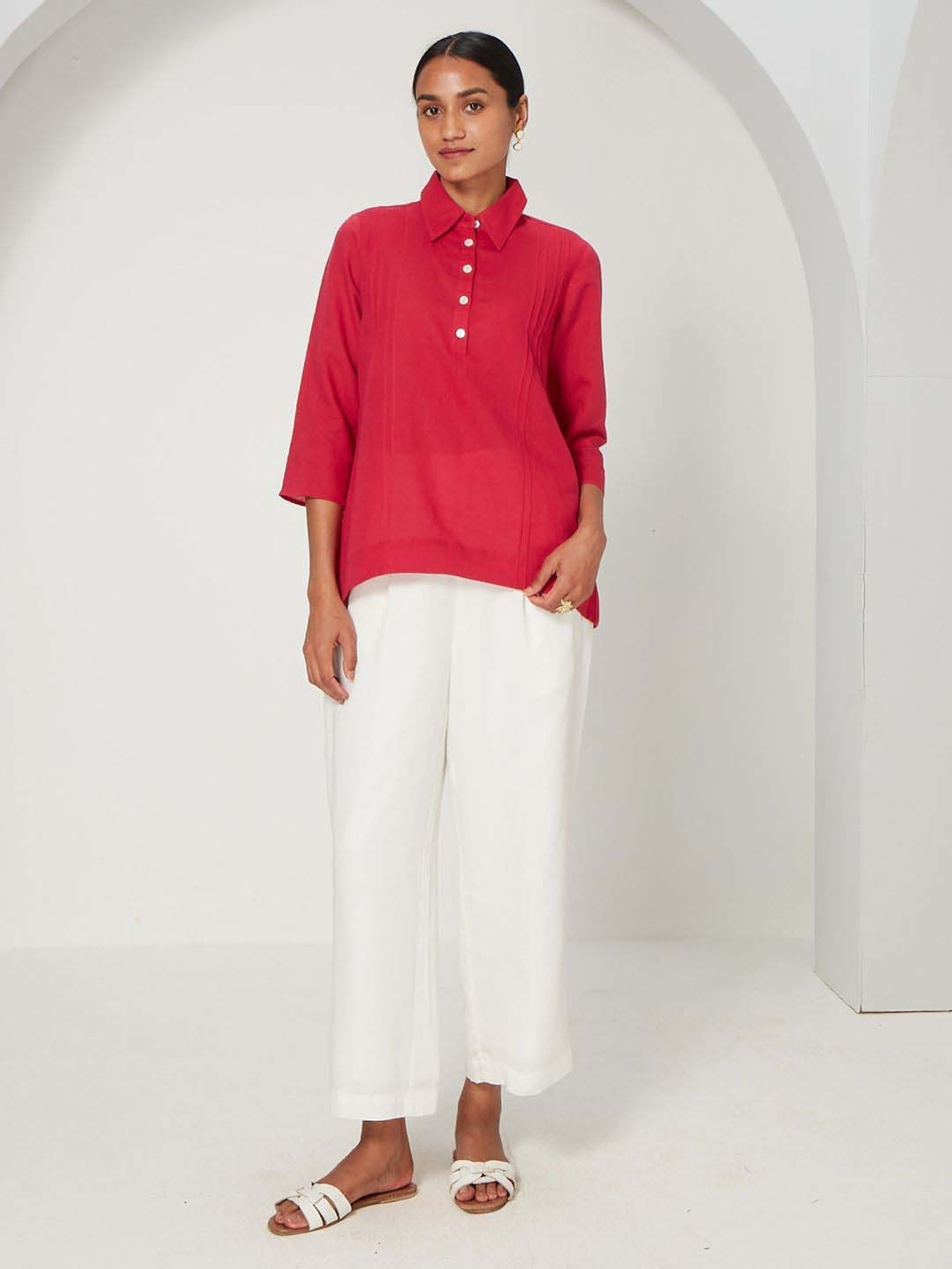 Ancestry Fuchsia Regular Fit Top