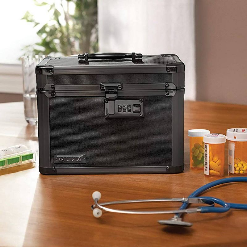 Vaultz Personal Storage Box with Combination Lock - Black