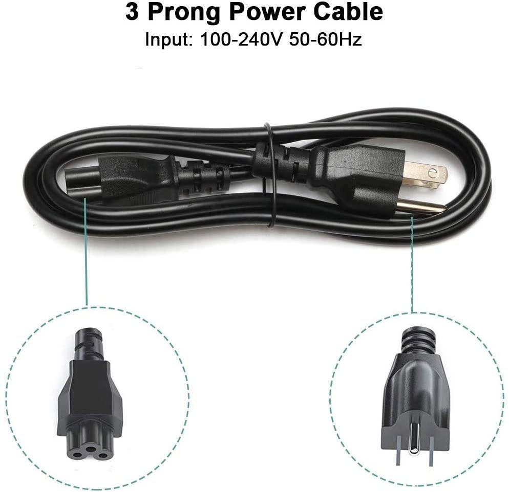 Oyiqar 45W 65W AC Laptop Charger for Dell Inspiron 15-3000 15-5000 15-7000 11-3000 13-5000 13-7000 17-5000 XPS 13 Series 5559 5558 5755 5758 14ft Extra Long Power Adapter Supply Cord UL Listed Charger