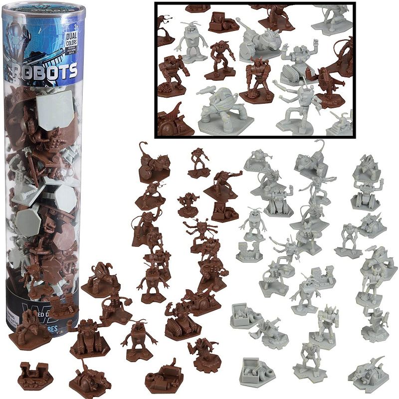 Hingfat Robot Fantasy Sci-fi Action Figure Toy Playset, 52 Pieces