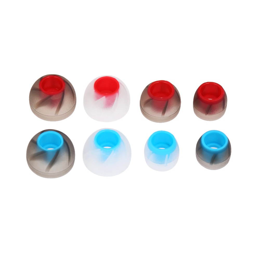 12 Pairs 24 PCS L M S 4.5mm Soft Silicone Ear Pads In-Ear Earphone Covers Dual Color Earbud Tips Earbuds Eartips