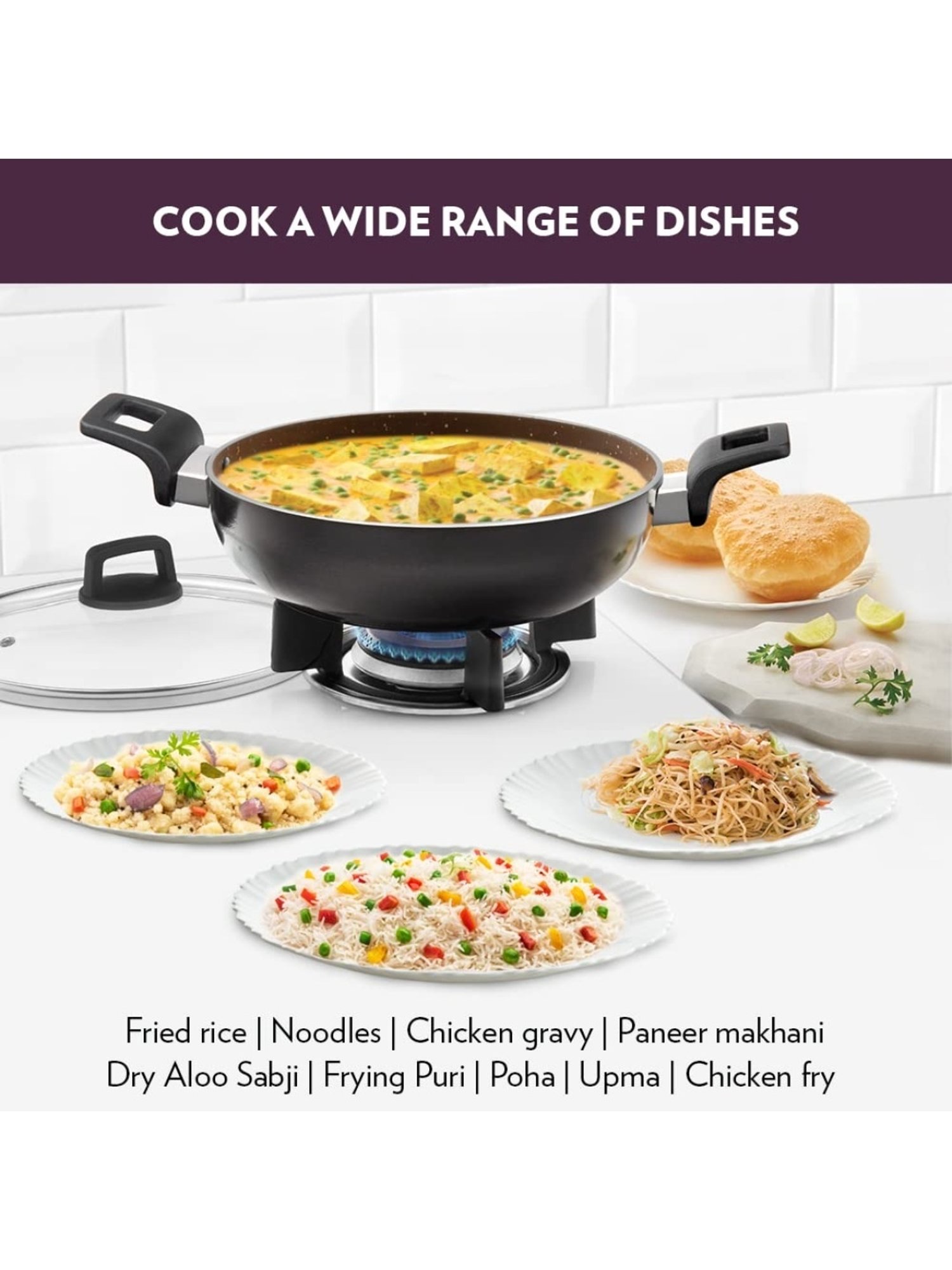 ?Borosil ?Black ?Aluminium Kadhai