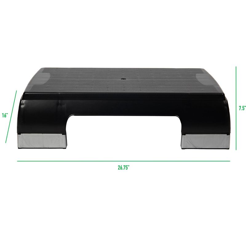 Mind Reader Black Anti-Slip Fitness Stepper