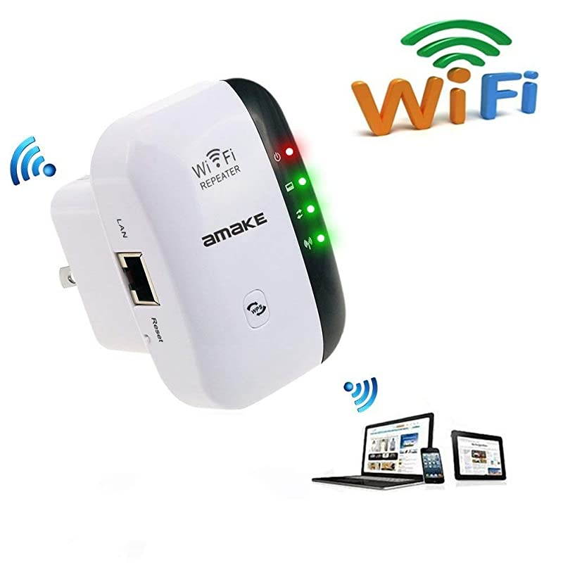 Range Extenderwith WPS Internet Signal Booster | Extender 300 Mbps RepeaterAccess Point | Easy SetUp | 24G Network with Integrated Antennas LAN Port Compact Designed Internet Booste