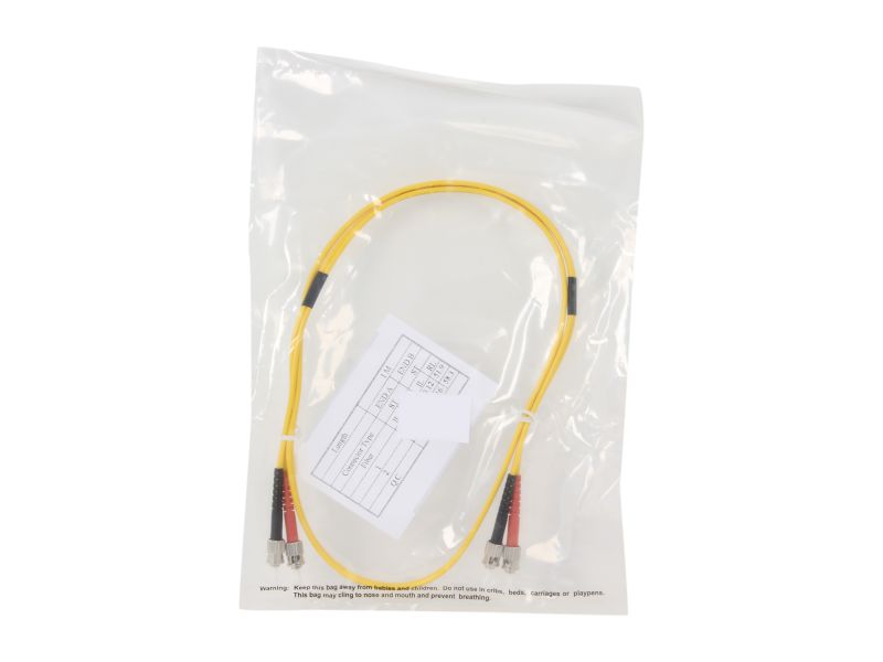 Fiber Optic Cable LC-LC 9/125 Duplex Single-Mode Fiber Cable Yellow 5 meters