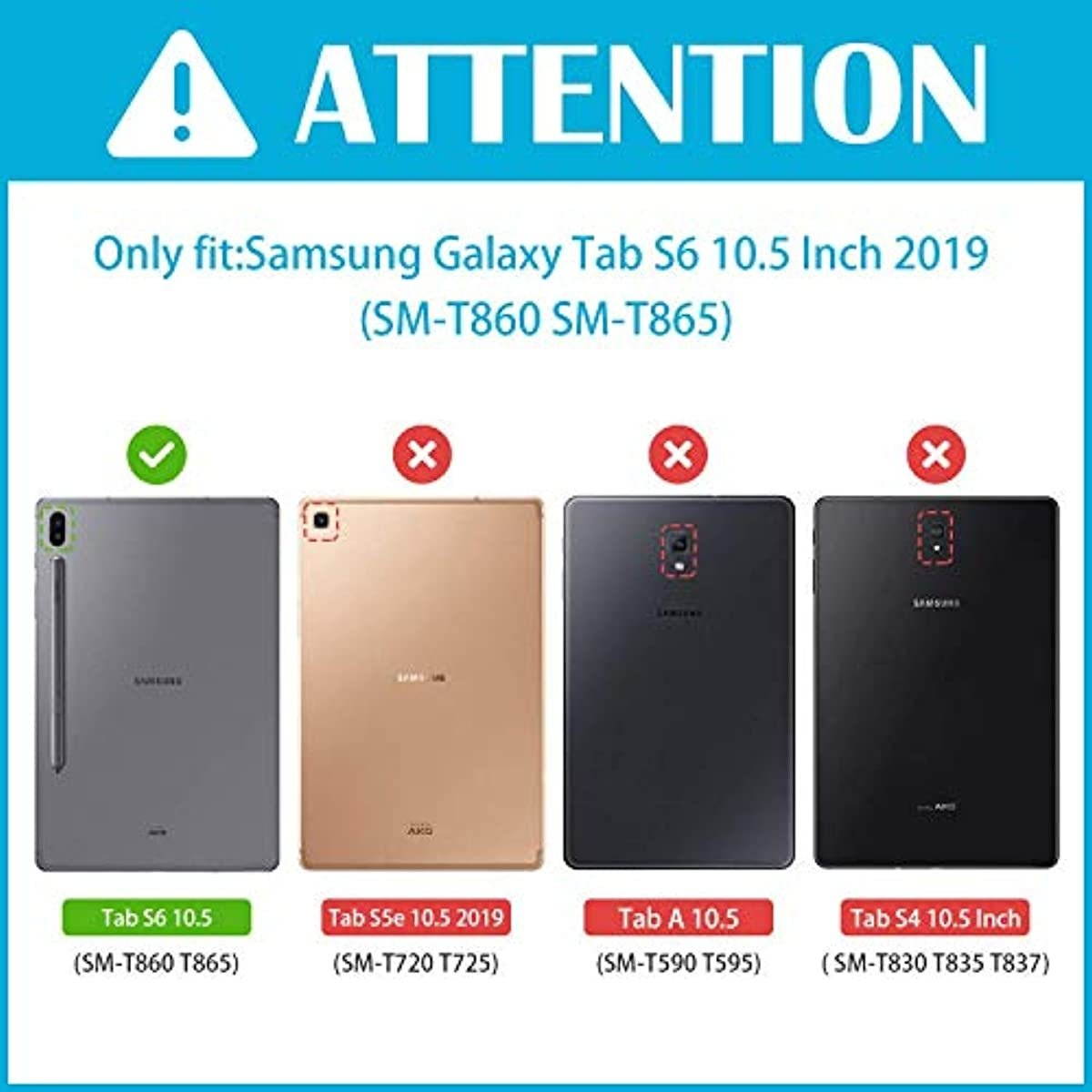 ProCase Galaxy Tab S6 10.5&rdquo; 2019 Case with S Pen Holder (Model SM-T860/T865/T867) Bundle with ProCase Galaxy Tab S6 10.5 Case 2019 with S Pen Holder (Model SM-T860/T865/T867)