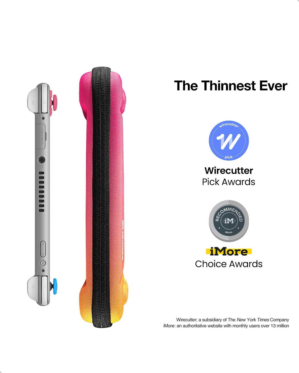 tomtoc Slim Carry Case for Nintendo Switch Lite, Protective Portable Carrying Cases with [Original Patent], Travel Storage Hard Shell with 8 Game Cartridges and Military Level Protection