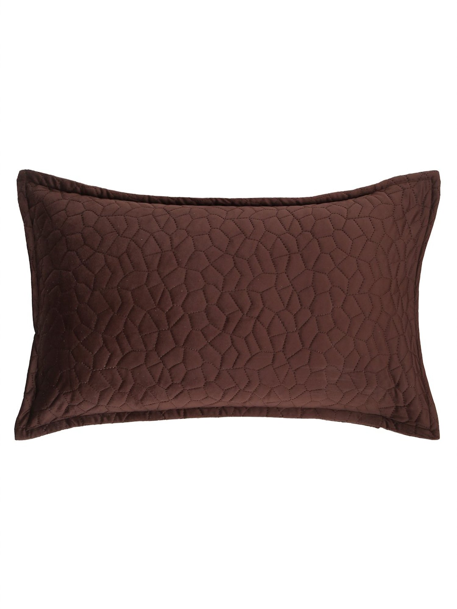 Stoa Paris White & Aqua Cotton 200 TC Pillow Cover - Set of 1