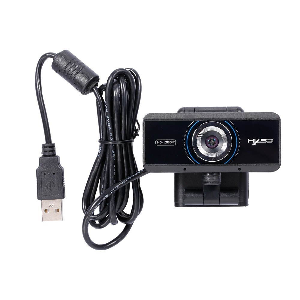 Webcam Manual Focus Computer Camera Built-in Microphone Video Call Web Camera for PC Laptop Black
