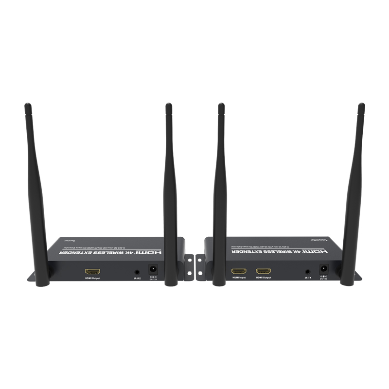 Up to 656Ft/200m, Wireless 4K @ 30Hz Video Extender with Local Pass-through Loop-out Transmitter Receiver kit with IR remote