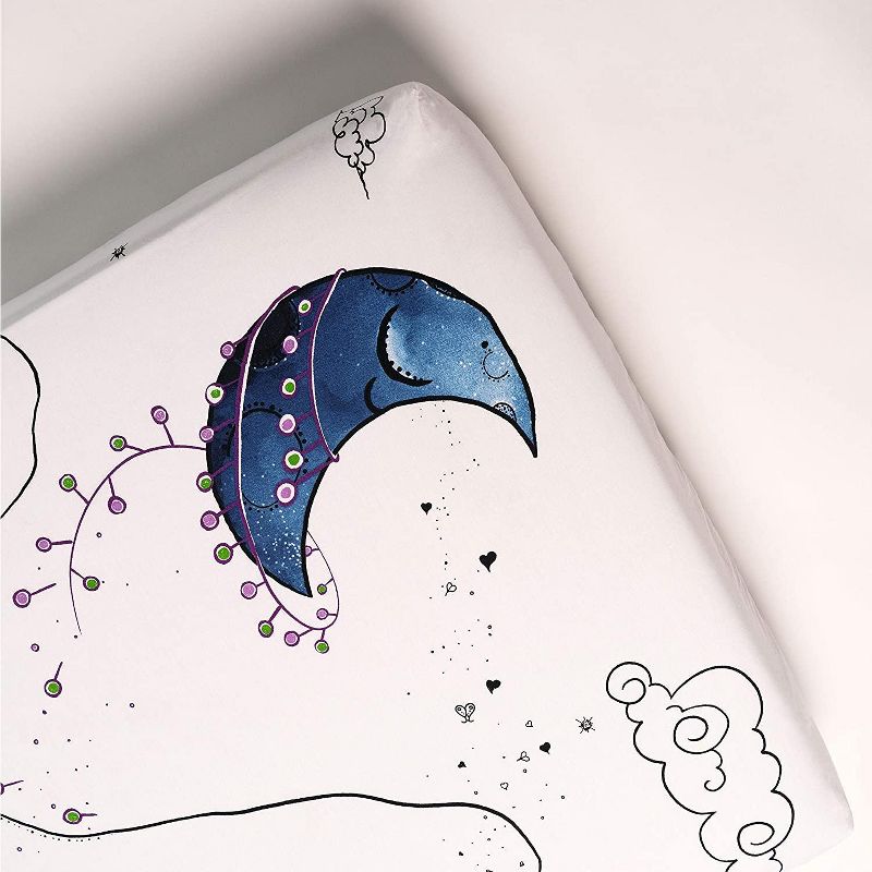 JumpOff Jo Fitted Crib Sheet - Cotton Crib Sheet for Standard Sized Crib Mattresses - Hypoallergenic and Breathable - 28 x 52 Inches - Llama and Mama