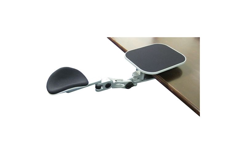 EG-ERGOARM ERGONOMIC ADJUSTABLECOMPUTER ARMREST W/ MOUSE PAD - Silver