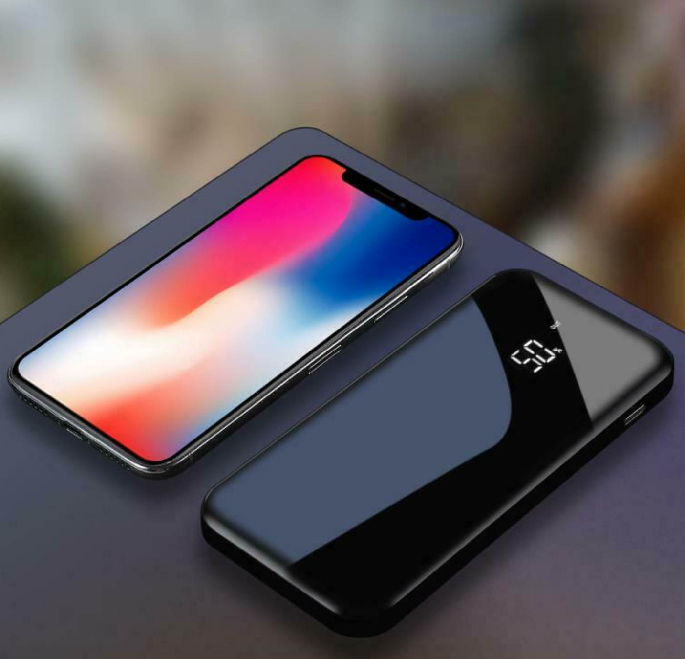 Power Bank 900000mAh Qi Wireless External Battery Charger Portable Fast Charging