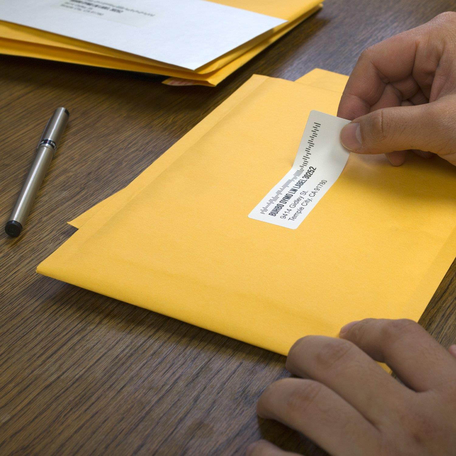 Buhbo DYMO LabelWriter LW 1-1/8" x 3-1/2" White Mailing Address Label 30252 (8 Pack / 350 Labels per Roll)