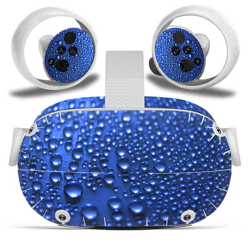 Amify Vinyl Skin Sticker for Oculus Quest 2 VR Headset Controller PVC Decals Cute Cartoon Wrap Cover for Oculus Quest 2 Accessories