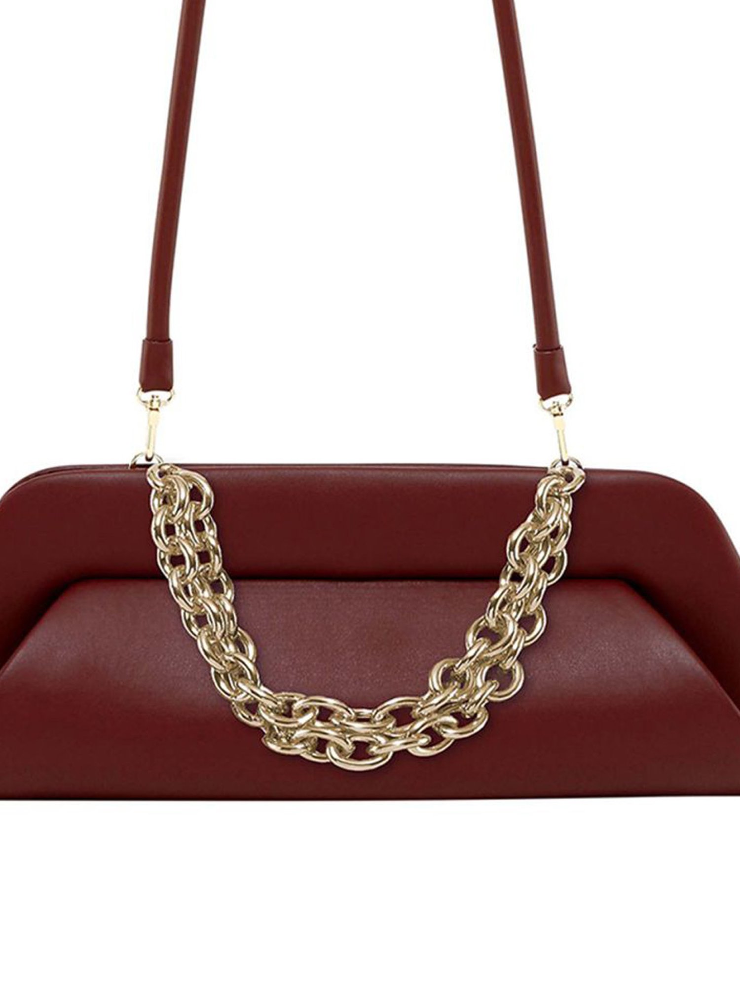 Themoire Marsala Dioni Coffee Shoulder Bag