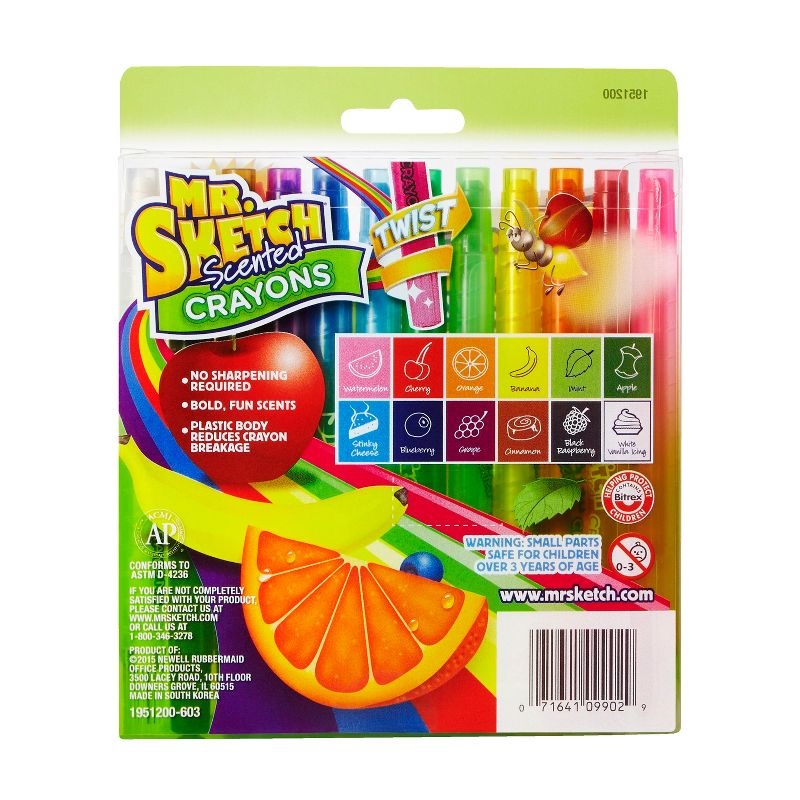 Mr. Sketch Scented Twistable Crayons, set of 12