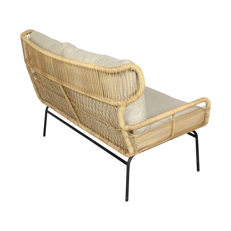 Pine Crest 4pc Loveseat Seating Group - Black - Courtyard Casual