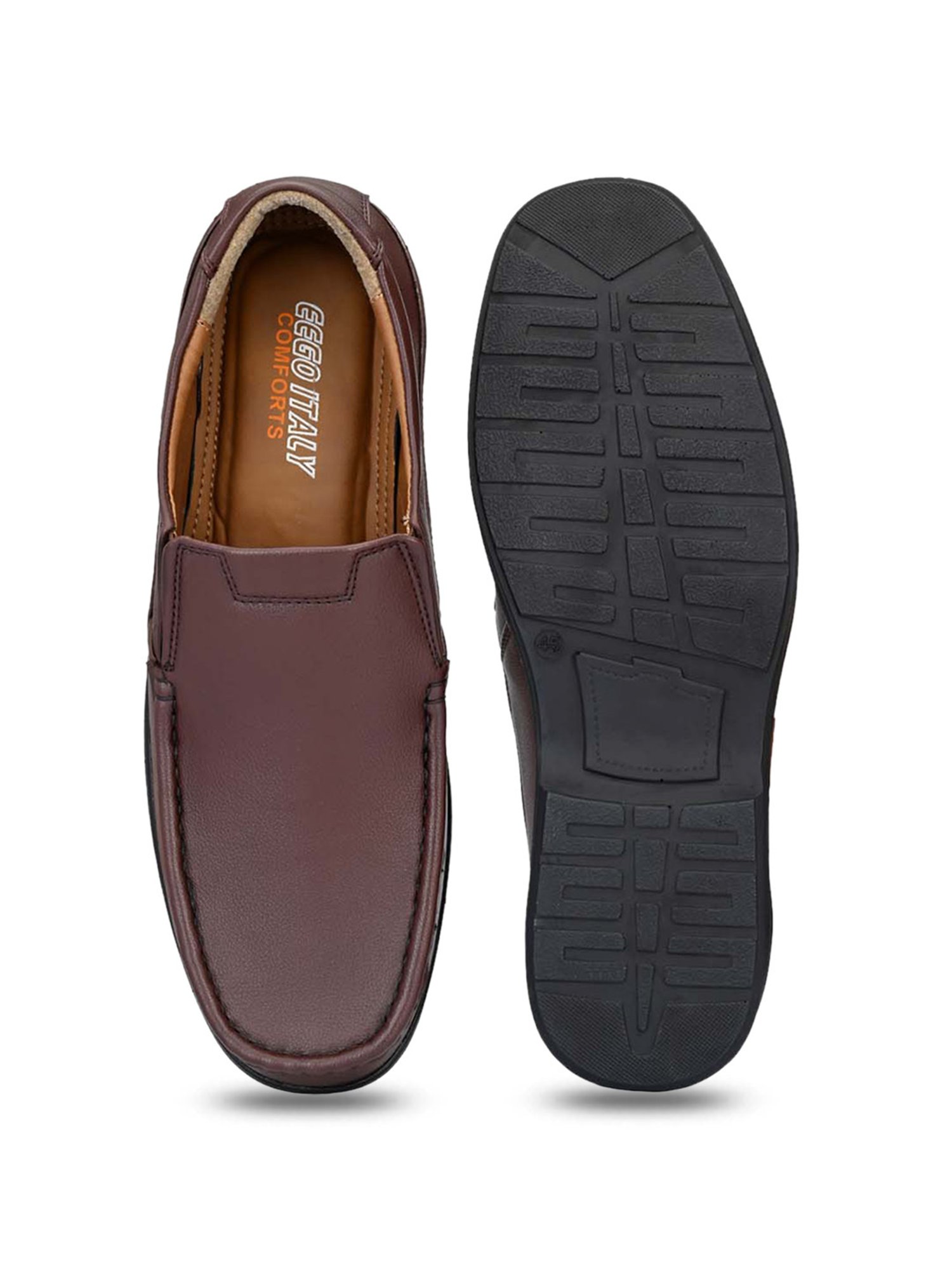 Eego Italy Men's Brown Formal Loafers