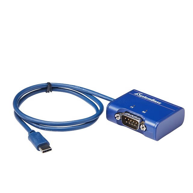 SystemBase - 1Port USB Type C to Serial Converter RS232, Male Connector (Multi-1/USB-C RS232)