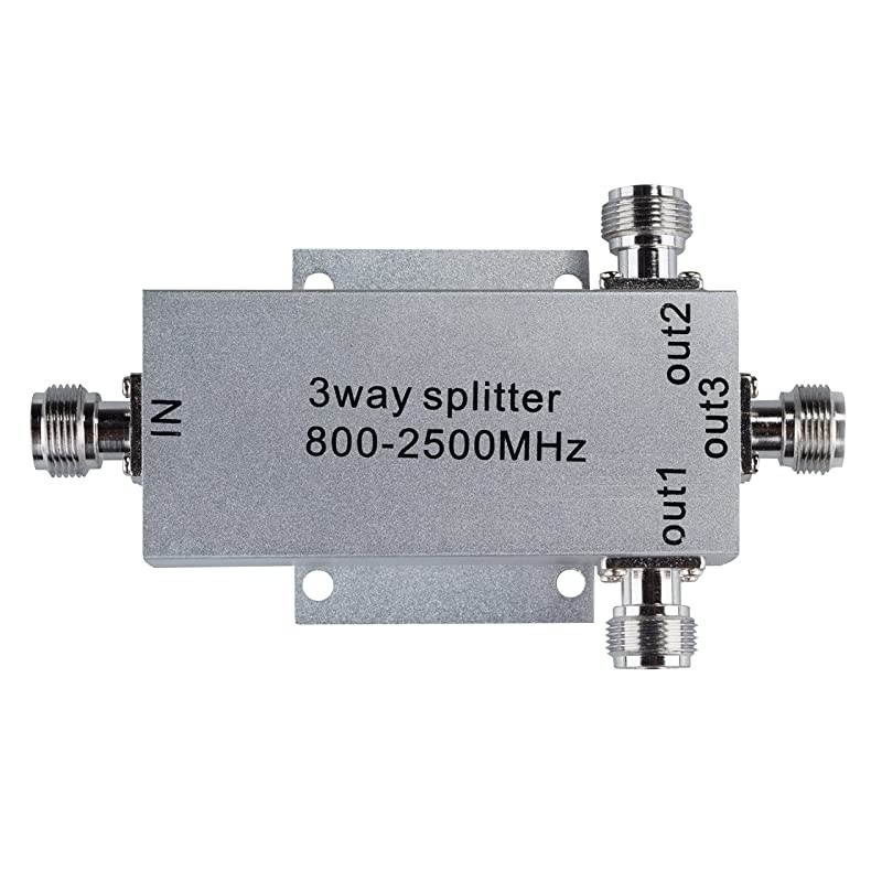 Power Splitter 8002500MHz Signal Divider with N Female Connector for Mobile Cell Phone Signal Booster Amplifier 3 Way