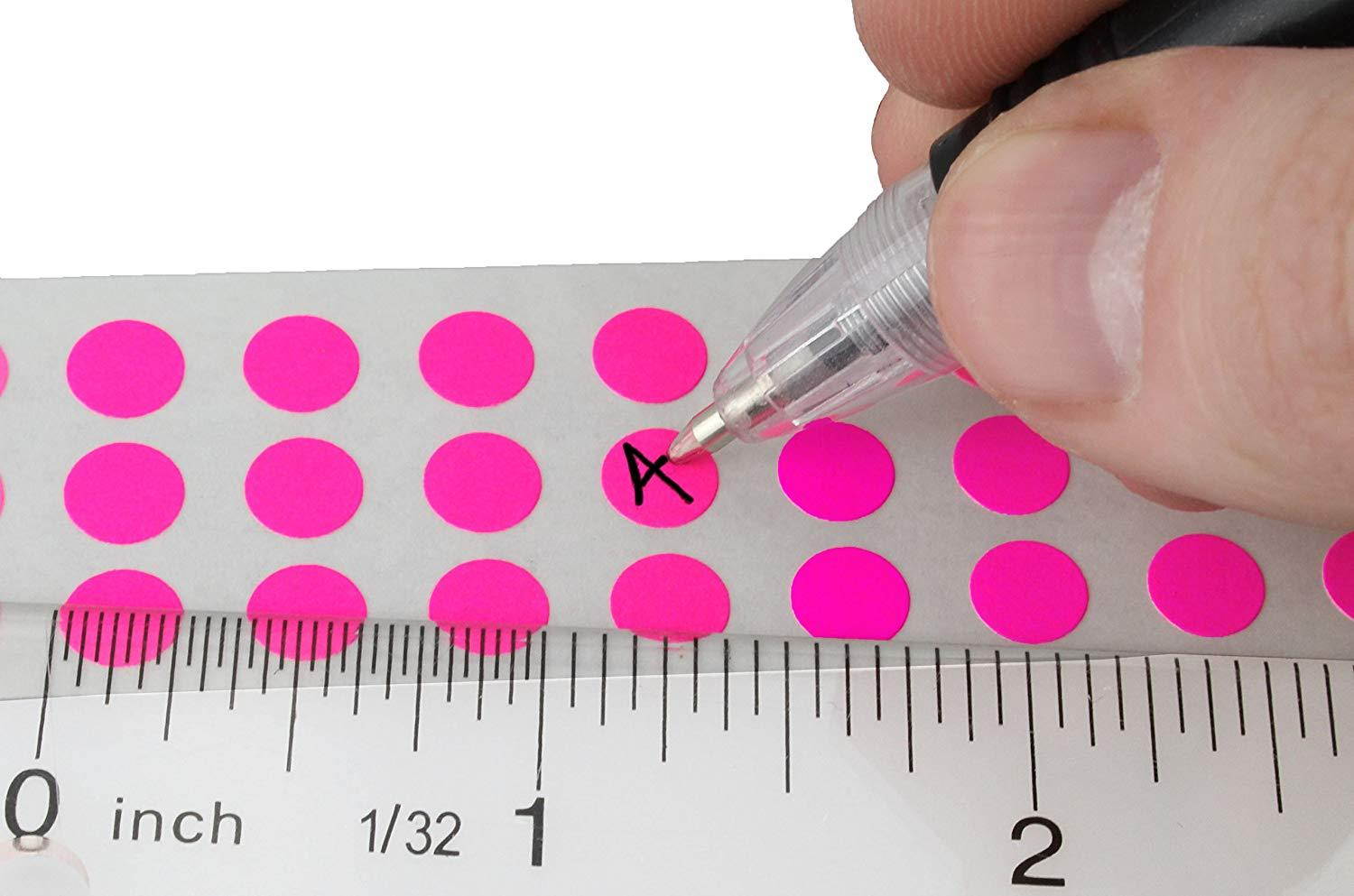 ChromaLabel Fluorescent Color-Code Dot Label Kit | 6 Assorted Colors | 1000/Dispenser Box (1/4 inch)