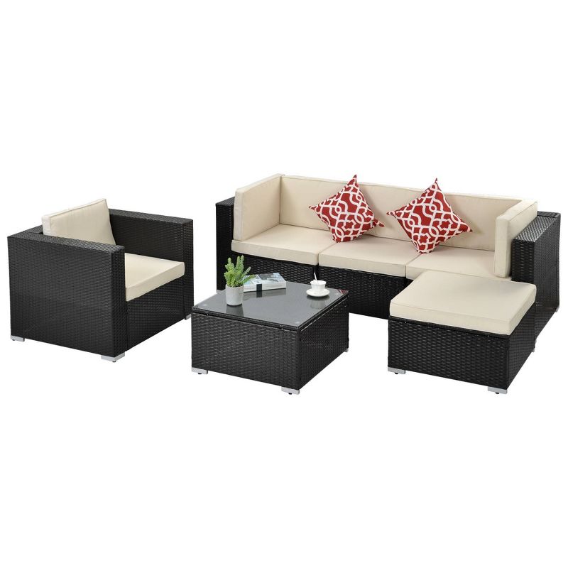 Draper 5pc Sectional Set with Sunbrella - Sage - Leisure Made