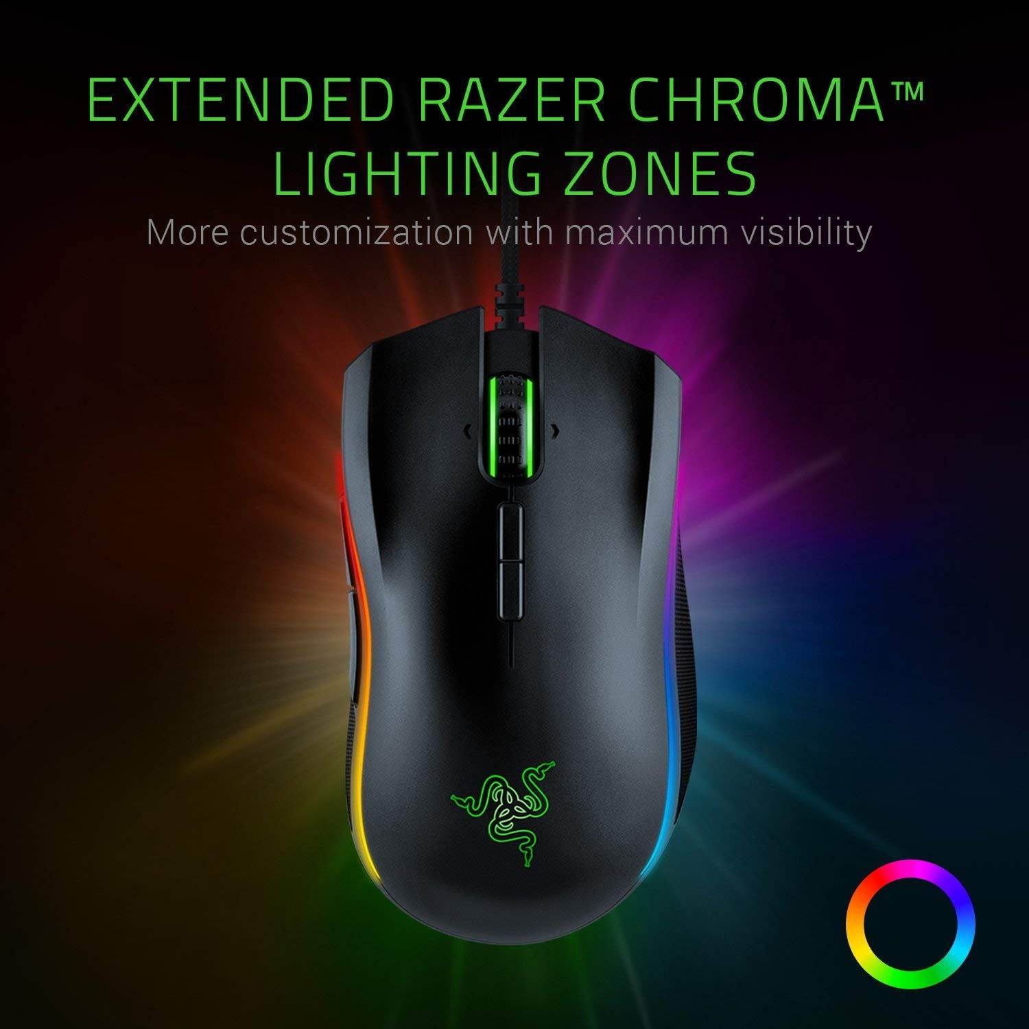 Razer Mamba Elite Advanced Ergonomics Gaming Mouse - 16,000 DPI Optical Sensor