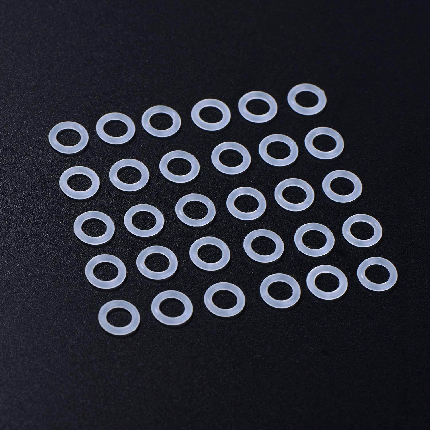 Sumind 200 Pieces Rubber Rings Clear Seal O-ring Rubber Keyboard Dampeners with Plastic Storage Box for Cherry MX Switch Keyboard and Mechanical Keyboard Keys