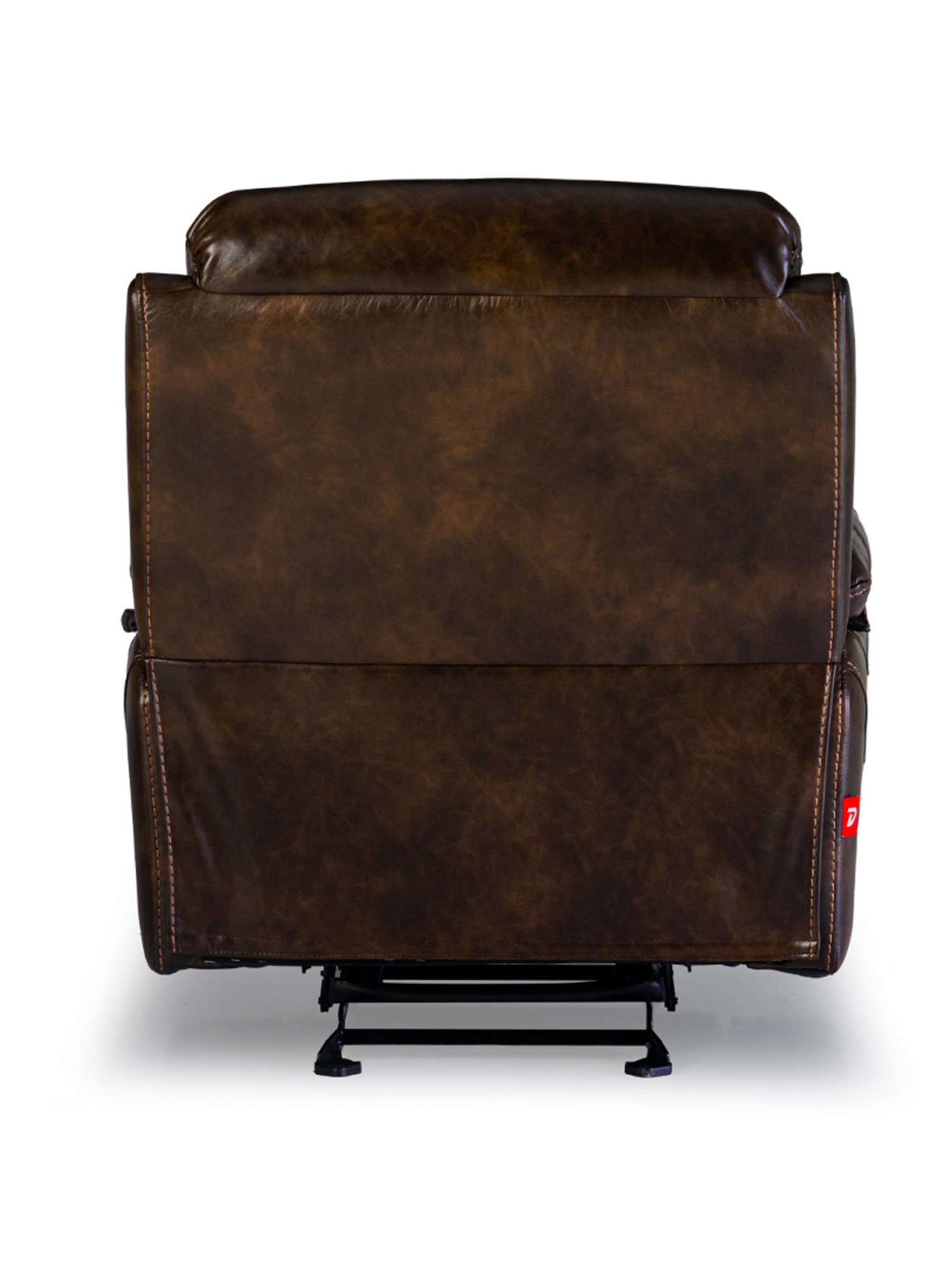 Durian Patterson Dark Brown Nappa Aire Leather Reliner Sofa