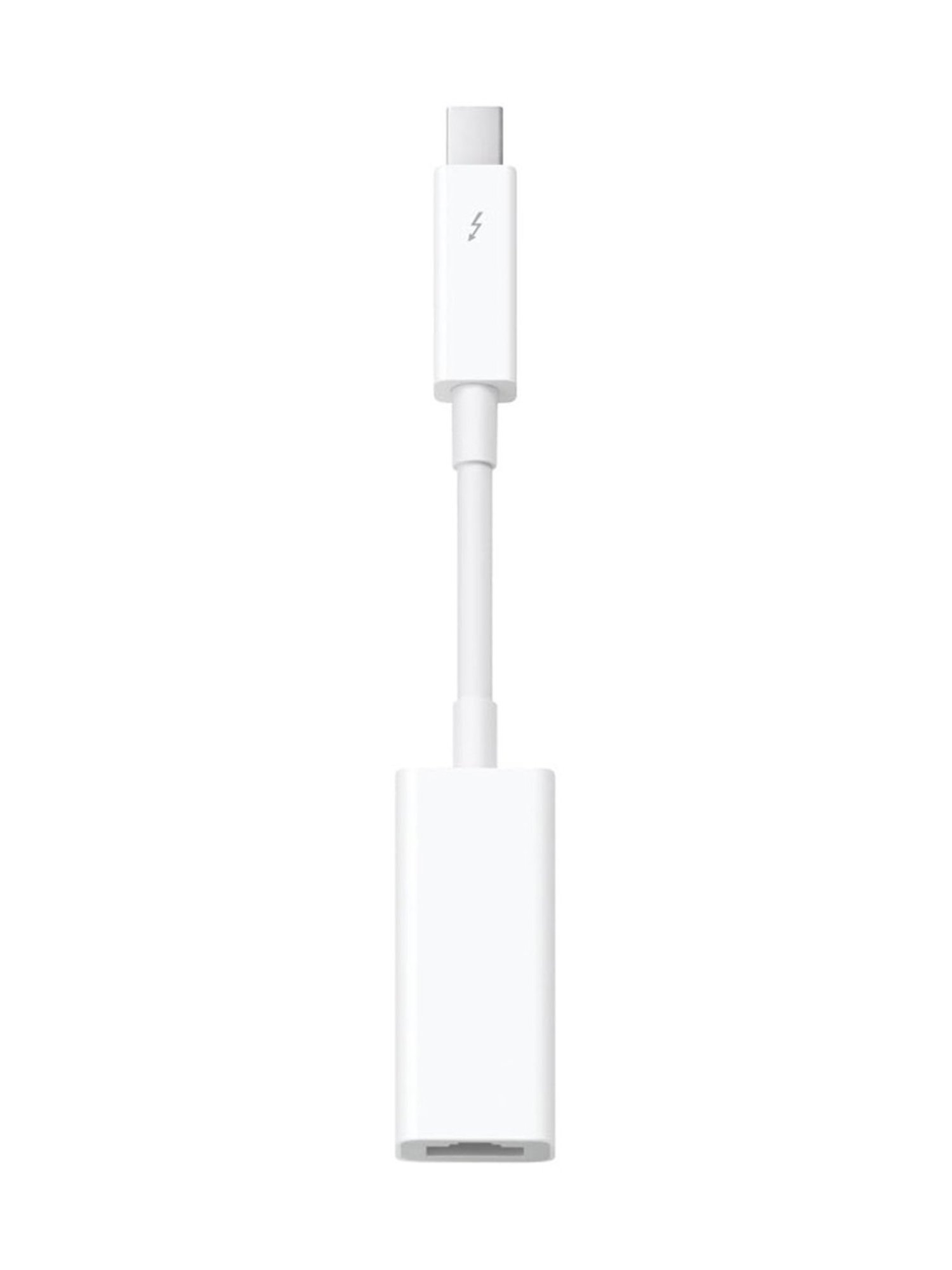 Apple Thunderbolt to Gigabit Ethernet Adapter with 100 Mbps Cable Speed (White)