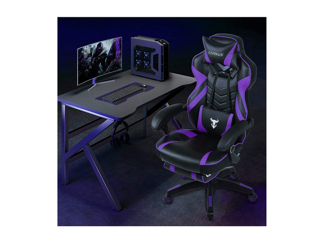 Gaming Chair, Racing Style Computer Desk Chair Padded Armrests Ergonomic Lumbar Support Adjustable Height