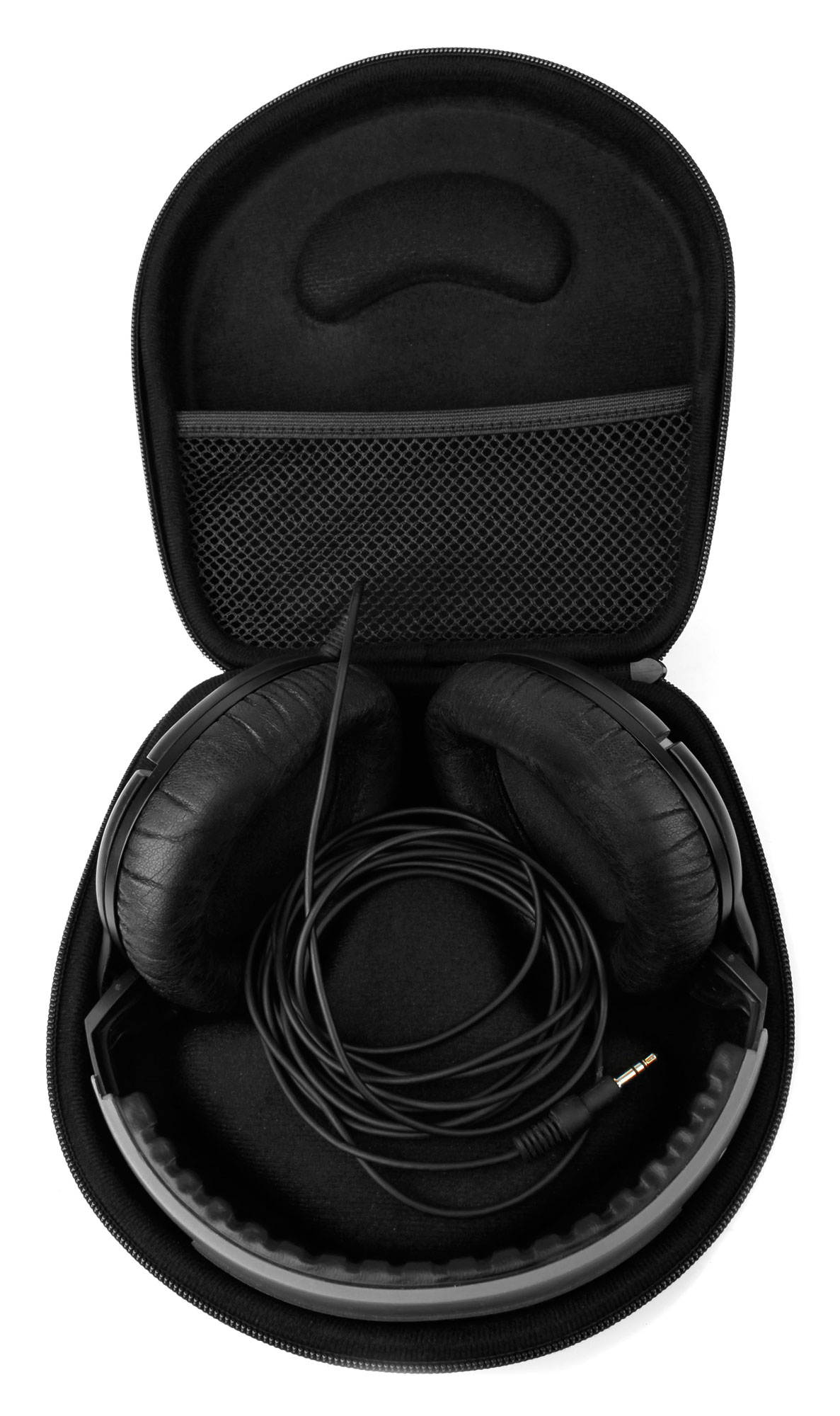 DURAGADGET Hard 'Shell' EVA Headphone Case in Black - for the SkullCandy Grind / Uprock / Hesh 2 Headphones - with Internal Netted Accessories Pocket And Contoured Mould Interior