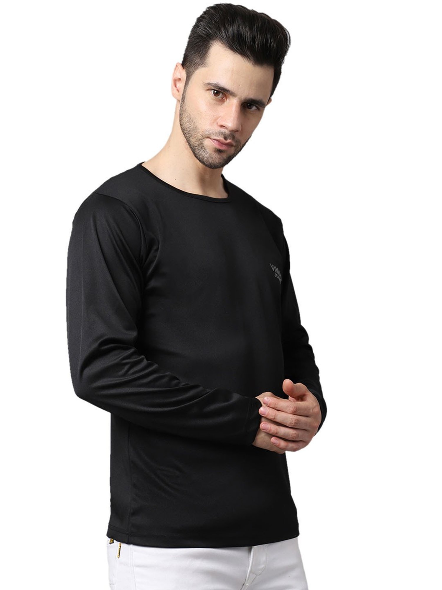 Vimal Jonney Black Regular Fit T-Shirt