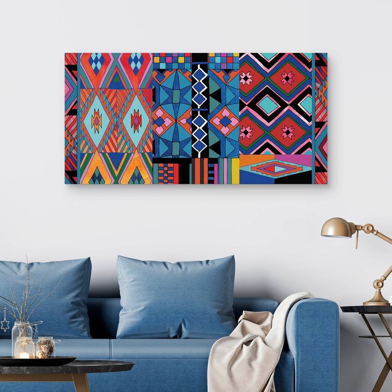 24" x 48" Geometric by Nikki Chu Canvas Art Print - Masterpiece Art Gallery