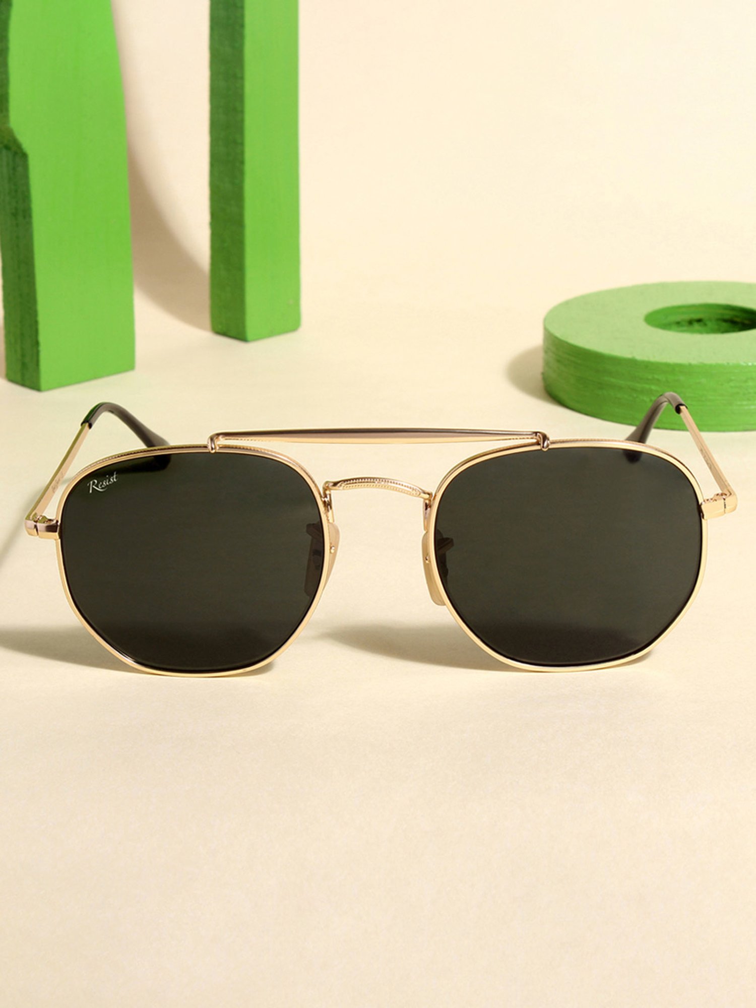 Resist Eyewear Black UV Protection Unisex Sunglasses