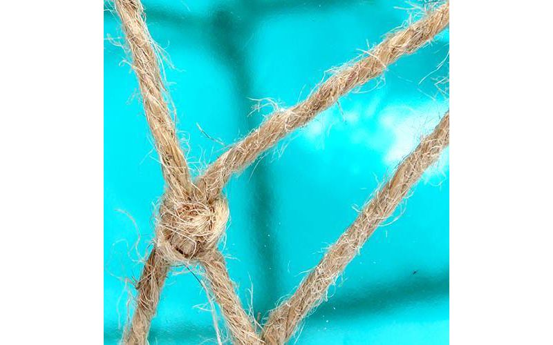 Buoy Rope Nautical Netted Coastal Sea Glass Table Lamp Aqua - Elegant Designs