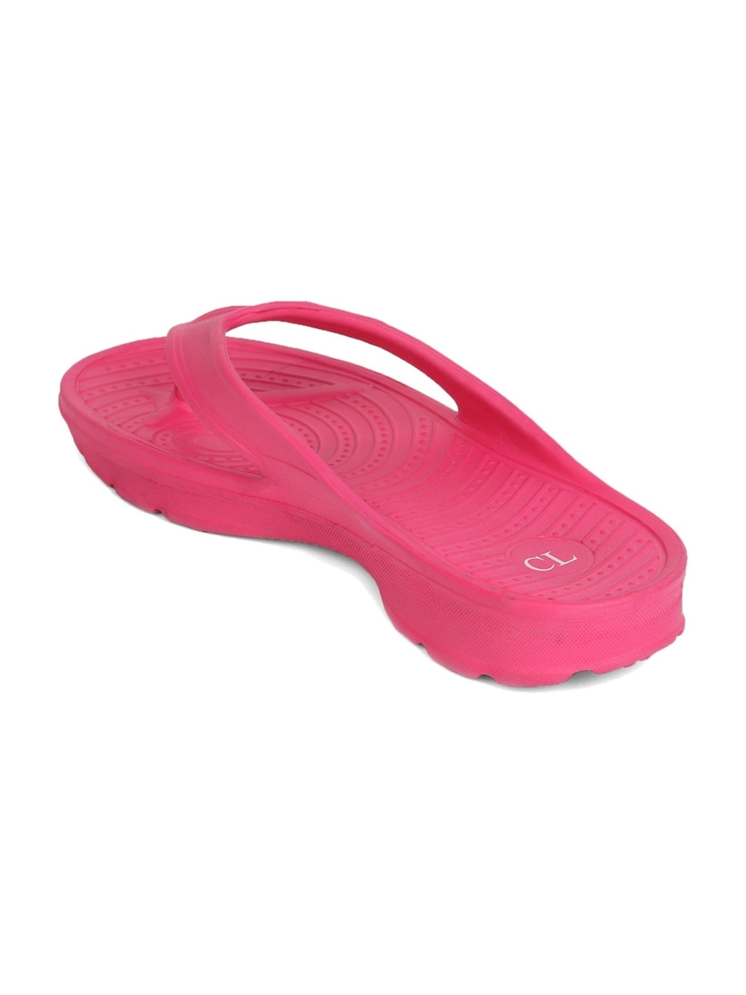 Carlton London Women's Fuchsia Flip Flops