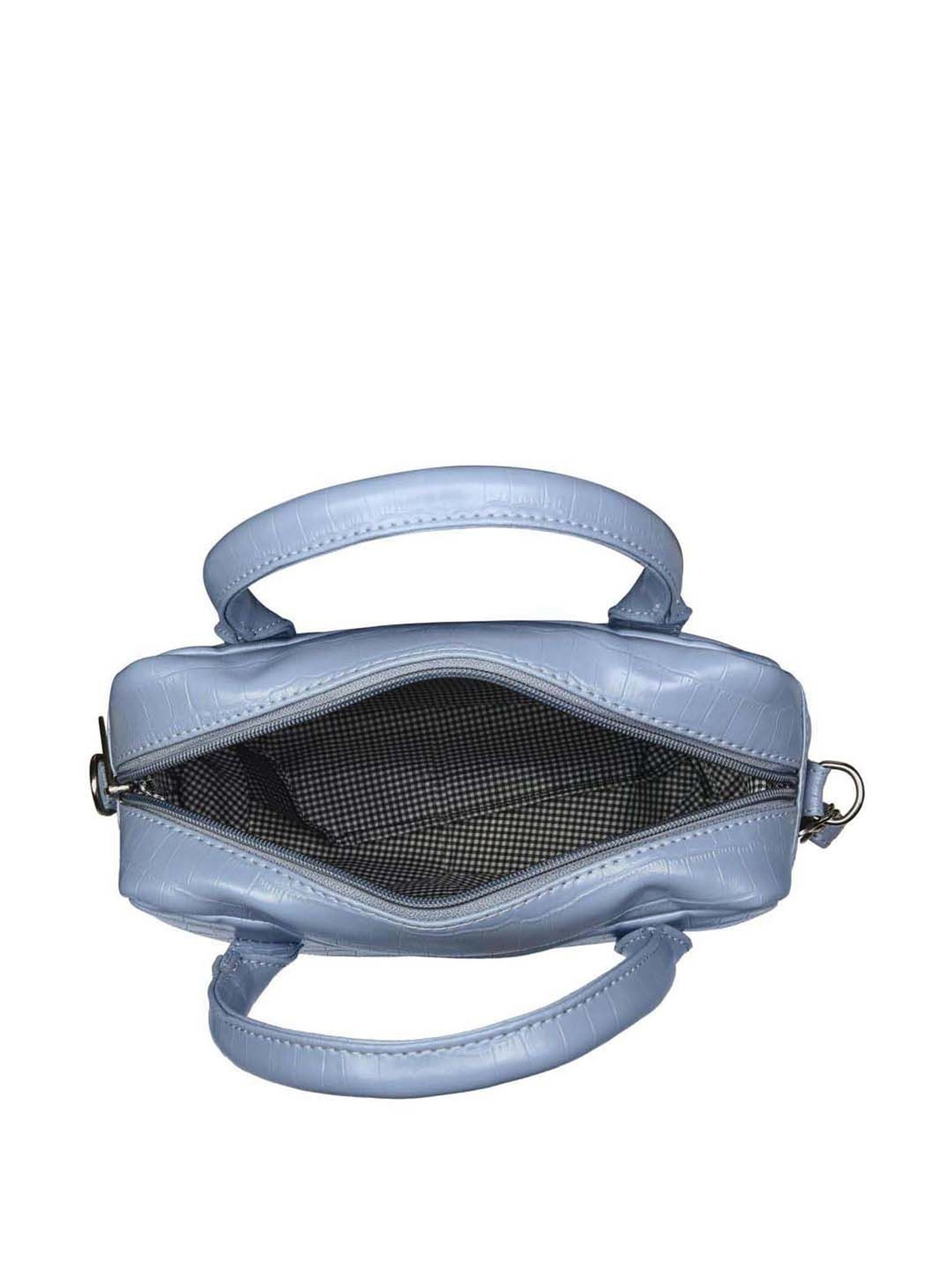 Toteteca Blue Textured Medium Handbag