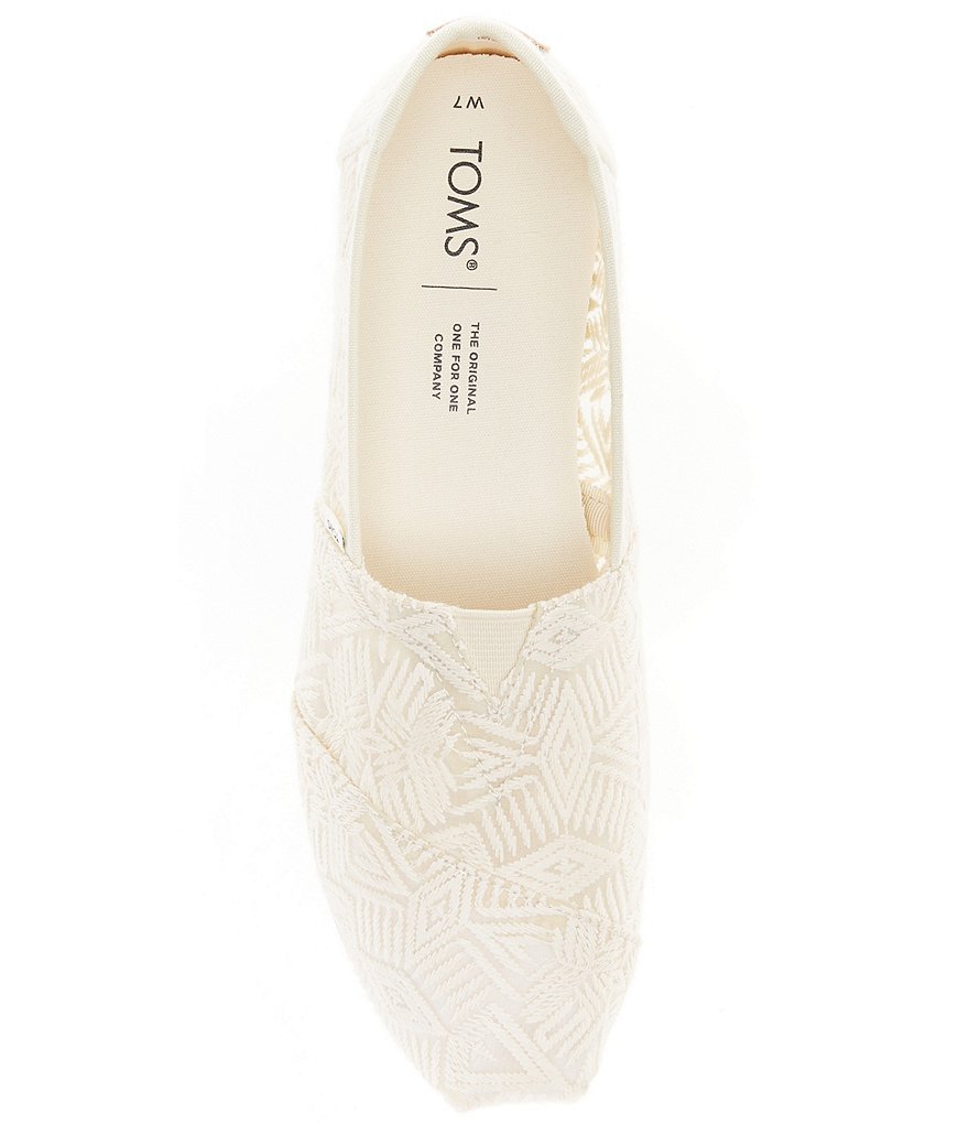 TOMS Women's Alpargata Geo Lace Slip-Ons