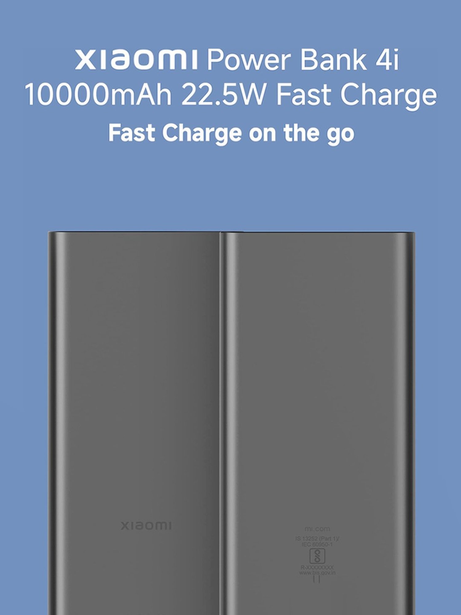 Xiaomi 22.5W Fast Charging PD Power Bank 4i 10000mAh with Triple Port Charging (Classic Black)