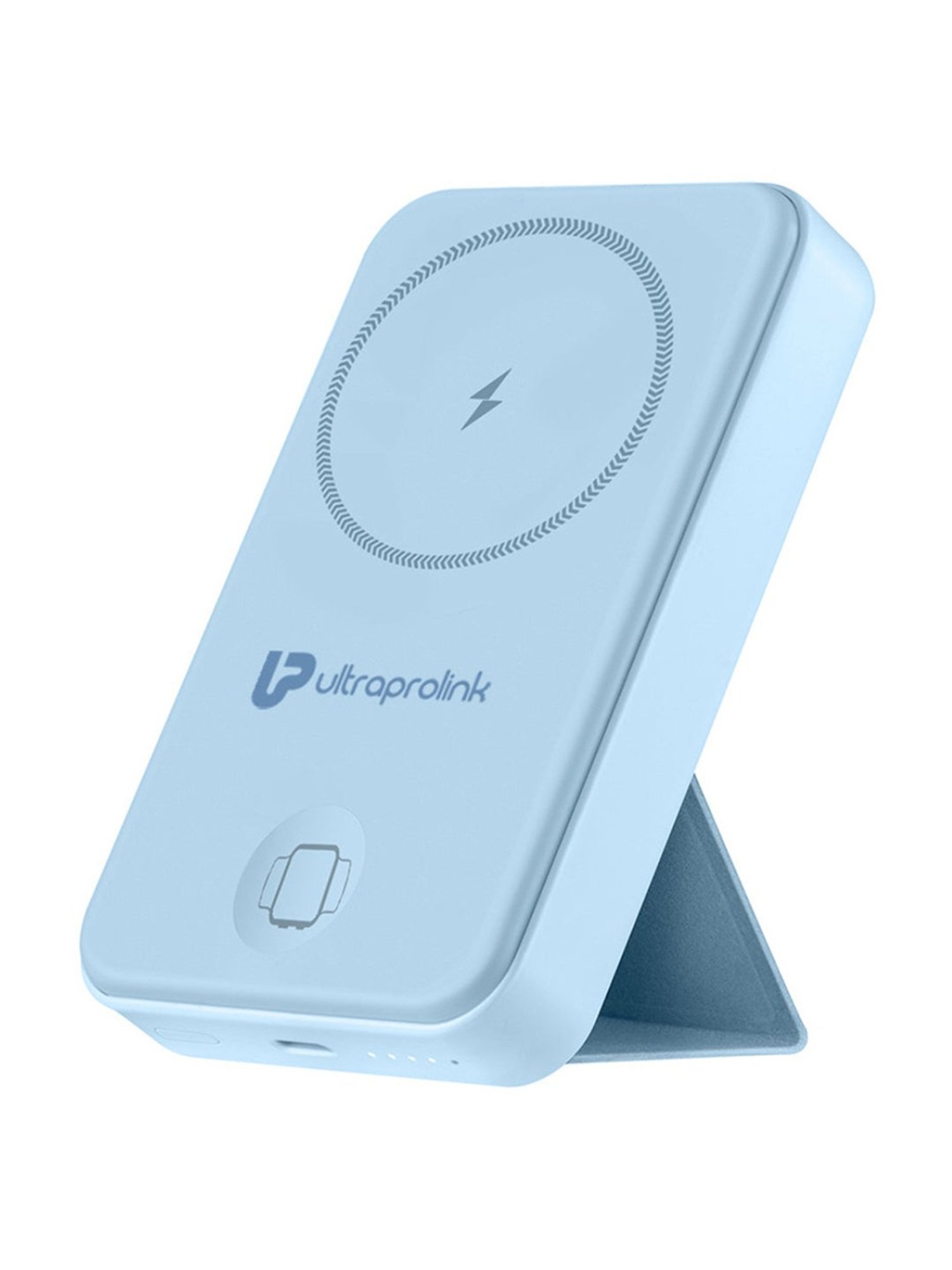 ULTRAPROLINK UM1113BLU 10,000mAh 2 in 1 Wireless Magnetic Power Bank with LED Display (Blue)