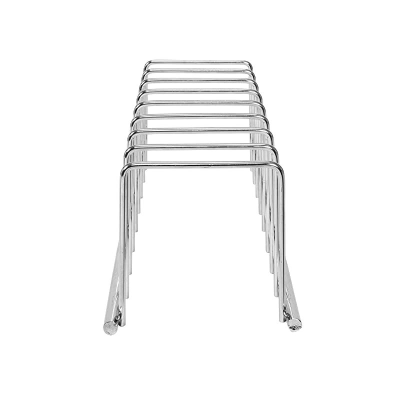 Euro Kitchen Organizer for Plates Cutting Boards Bakeware Cooling Pots Pans Serving Trays Reusable Containers and Lids Holder Rack Chrome