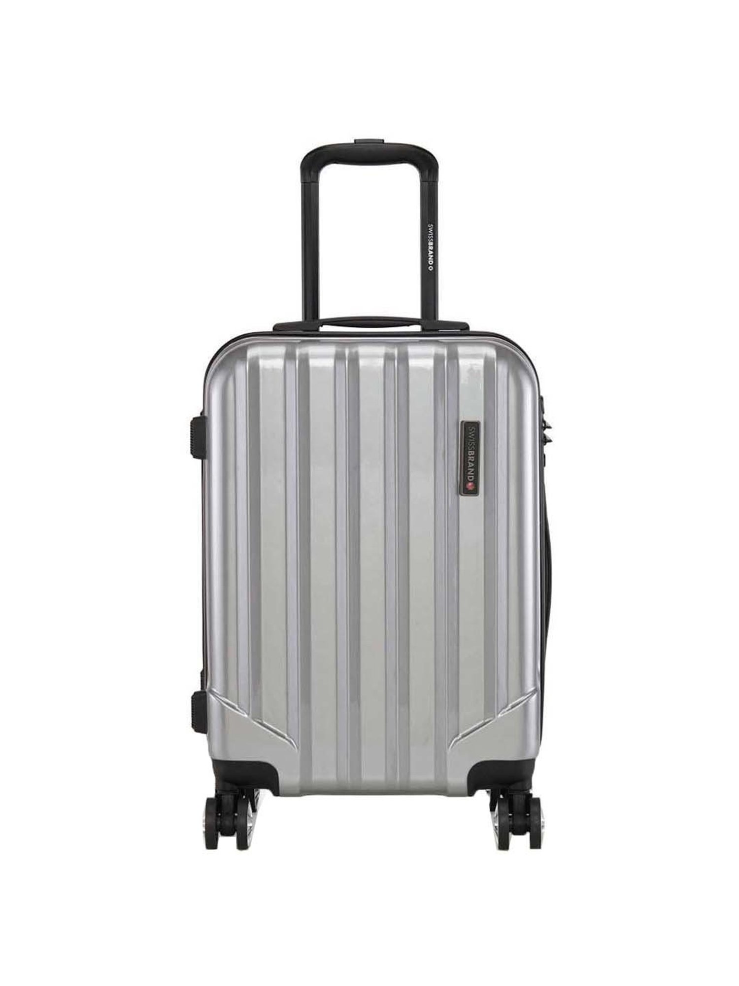 Swiss Brand Baden Silver 8 Wheel Small Hard Cabin Trolley - 34 Inch