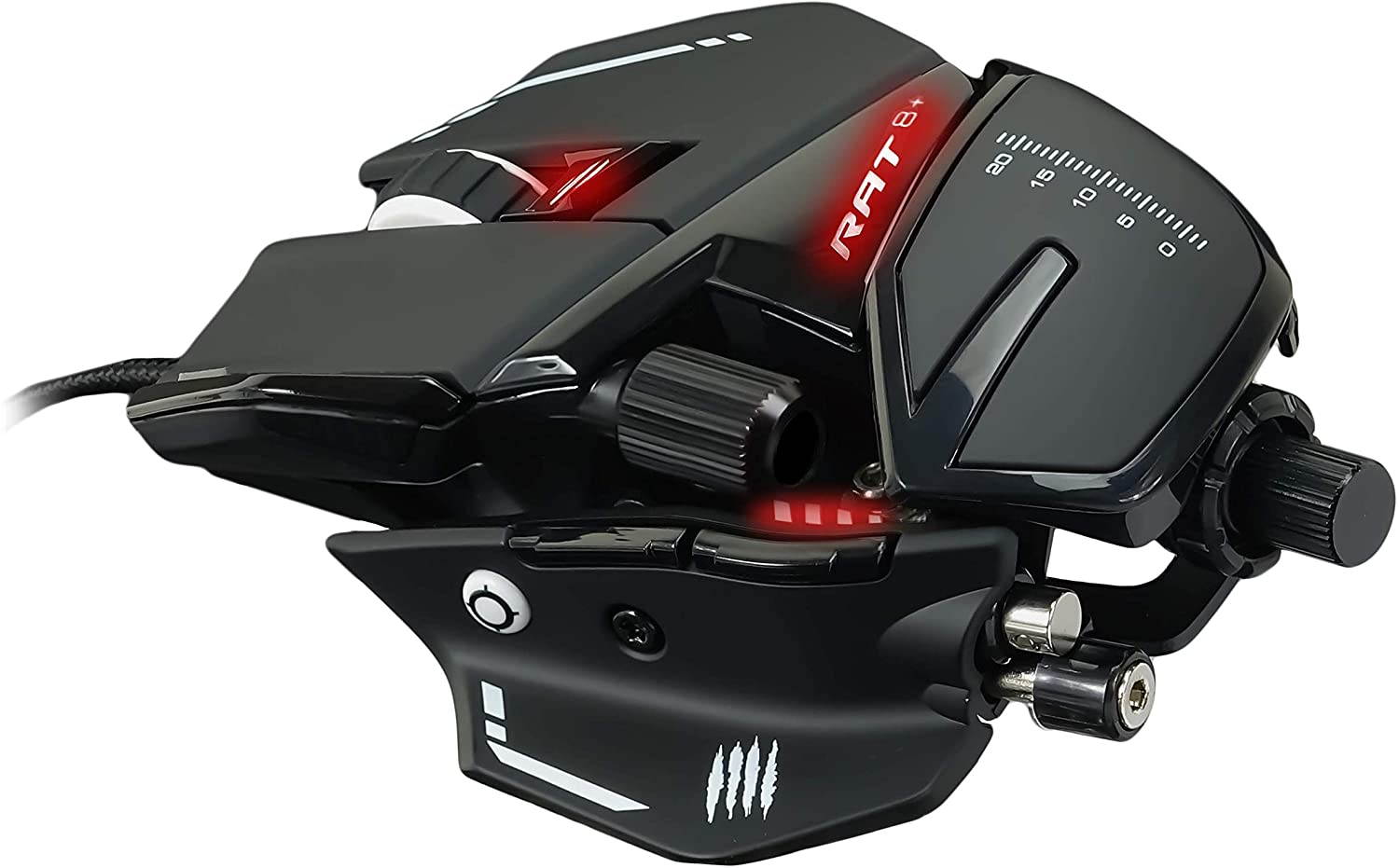 Mad Catz R.A.T. 8+ Gaming Mouse (USB/Black/16000dpi/11 Buttons) - MR05DCINBL000-0