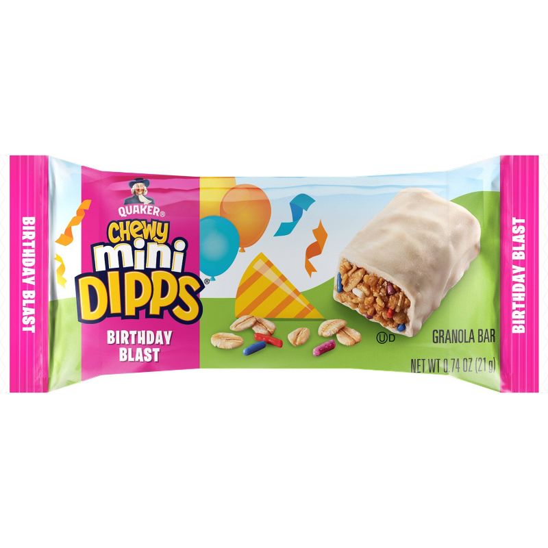 Quaker Chewy Mini Dipps Birthday Bash Bars - 8.4oz/12ct