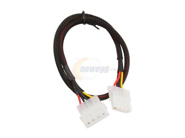 OKGEAR FC44-18BKS 1.5 ft. 4pin Extension Cable W/ Black Sleeved